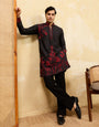 Premium Khadi Silk Thread Work Red Kurta with Pant