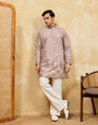 Classic Dusty Lavender Kurta Set Perfect for Wedding Wear