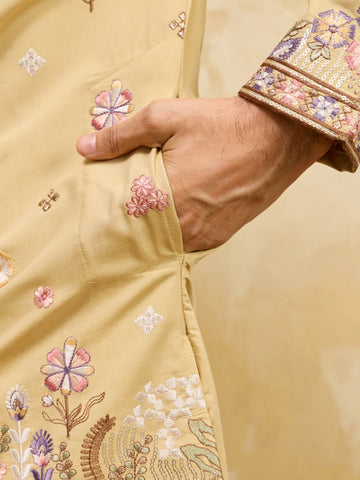 Bright Yellow Kurta Set Perfect for Weddings and Celebrations