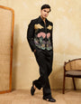 Luxury Black Bomber Jacket with Pant for Men Wedding Wear