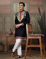 Black Trending Designer Festival Wear Men’s Kurta