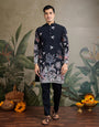 Beautiful Black Viscose Silk Kurta mens wear