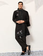 Black Stylish Trending Kurta with Dupatta for Mens Wear