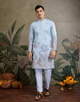 Traditional Sky Blue Wedding designer kurta for men