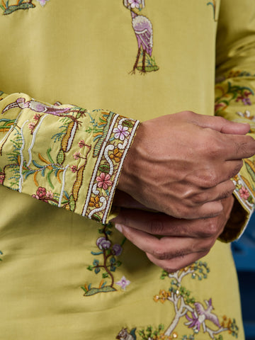Haldi Special Yellow Outfit Kurta for Mens Wear Collection