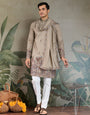 Premium Ivory Color Embroidered Kurta with Pajama Set for Men