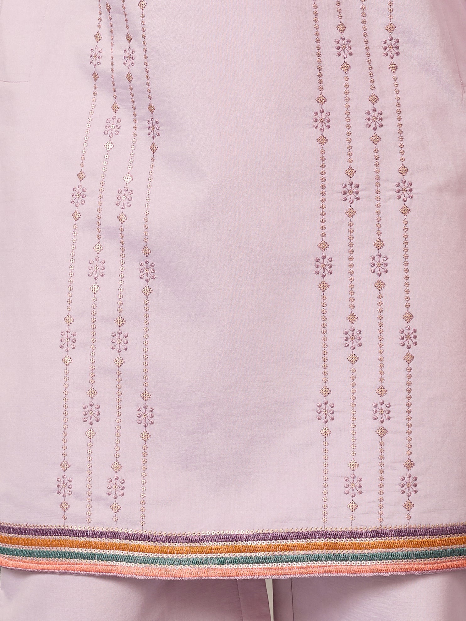 Royal Look Lavender V Neck Kurta Pant for Mens Wear