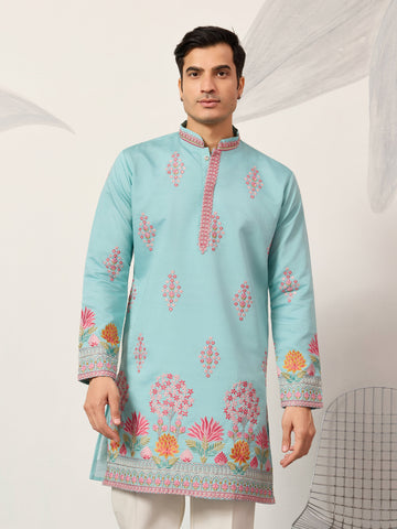 Sky Look Embroidered Work Ready made Mens Wear Kurta