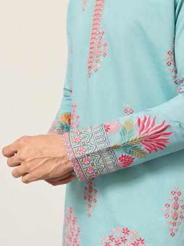 Sky Look Embroidered Work Ready made Mens Wear Kurta