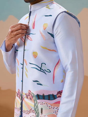 Sky Exclusive Wedding Wear Koti Kurta Pair with Mens Wear